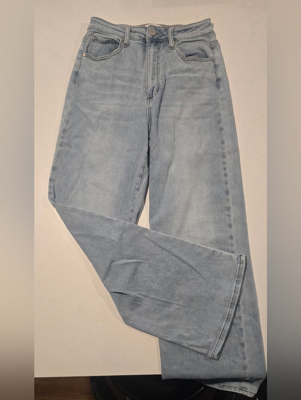 High-Rise Light Blue Wide Leg Jeans for Women